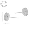 GMB-12 Stud Earrings - Base for pasting Sterling Silver 925