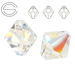 6328 MM 10 Swarovski XILION Bicone Crystal AB