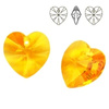 6228 MM 14 Swarovski Heart SUNFLOWER