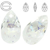 6106 MM 16 Swarovski Pear-shaped WHITE PATINA