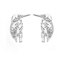 SZT-745 Silver earrings KINGFISHER - Sterling Silver 925