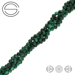 KN-RF-3,0 MAL Natural stone - round faceted - MALACHITE