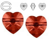 5742 MM 10 Swarovski Heart RED MAGMA REDM