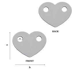 CL-229 Zawieszka SERCE 11,8 x 14,8 mm Srebro p.925