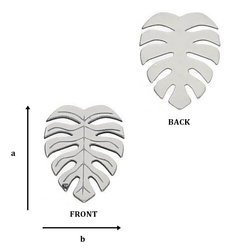 CL-304/K Blaszka MONSTERA 10 x 8,2 mm Srebro 925