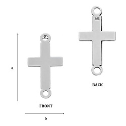 CL-359 CROSS Pendant 14,2 x 7,1 mm Sterling Silver 925