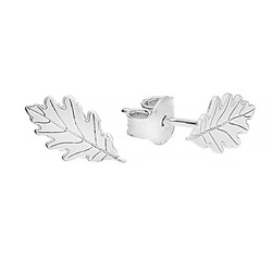 SZT-746 Silver earrings OAK LEAF Sterling Silver 925