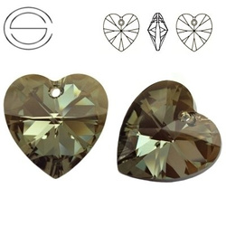 6228 MM 28 Swarovski Heart BRONZE SHADE BRSH