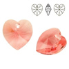 6228 MM 14 Swarovski Heart ROSE PEACH