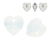 6228 MM 14 Swarovski Heart WHITE OPAL