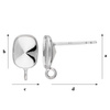 GWK-100/8 STUD EARRING FOR 4568 SILVER 925/GRAM