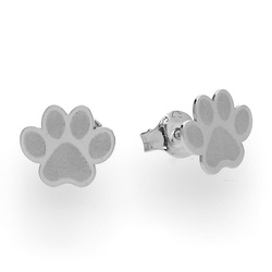 SZT-314 Silver paw earrings - SILVER 925