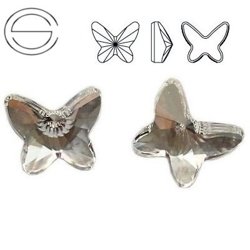 2854 MM 8 Swarovski Butterfly CRYSTAL F