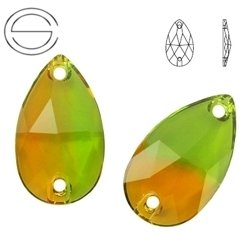 3230 MM 18 Swarovski Pear-shaped FERN GR. TOPAZ BL