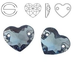 3259 MM 12 Swarovski Heart Sew-on DENIM BLUE F