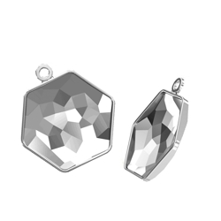 4683/J MM 14 Swarovski Hexagon - oprawa - Rhodium