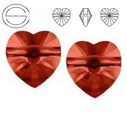 5742 MM 10 Swarovski Heart RED MAGMA REDM