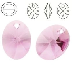 6028 MM 12 Swarovski Oval LIGHT ROSE