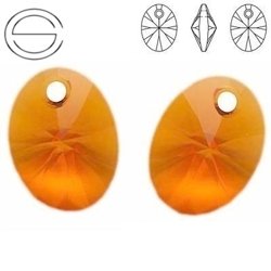 6028 MM 12 Swarovski Oval TANGERINE