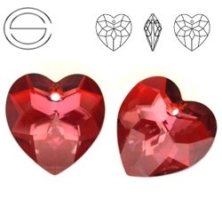 6215 MM 18 Swarovski Heart RED MAGMA REDM