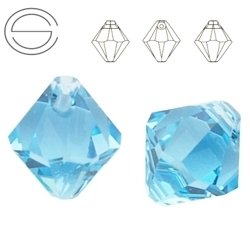 6328 MM 8 Swarovski XILION Bicone AQUAMARINE