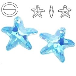 6721 MM 16 Swarovski Starfish AQUAMARINE AB