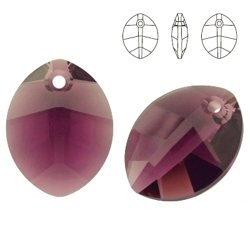 6734 MM 14 Swarovski Pure Leaf AMETHYST