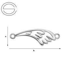 BDB-100 Baza do bransolet SKRZYDŁO Srebro 925