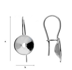 BZ-12 Bigle zamknięte do wklejania Rivoli 1122 12mm Srebro 925 /gram