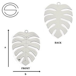 CL-301 Zawieszka MONSTERA 25 mm Srebro 925