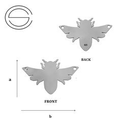 CL-493 Zawieszka PSZCZOŁA 22,4  mm Srebro 925