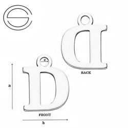 CL-682D Zawieszka Alfabet Literka D Srebro pr. 925