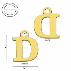 CL-682D Zawieszka Alfabet Literka D Srebro pr. 925