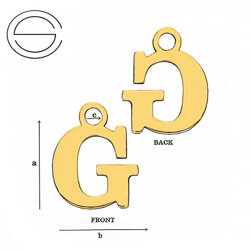 CL-682G Zawieszka Alfabet Literka G Srebro pr. 925