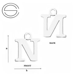CL-682N Zawieszka Alfabet Literka N Srebro pr. 925
