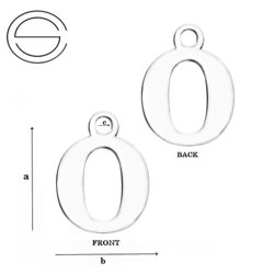CL-682O Zawieszka Alfabet Literka O Srebro pr. 925