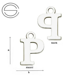 CL-682P Zawieszka Alfabet Literka P Srebro pr. 925