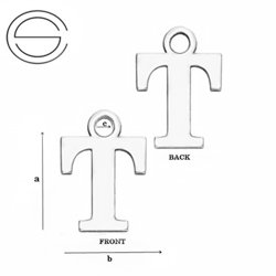 CL-682T Zawieszka Alfabet Literka T Srebro pr. 925