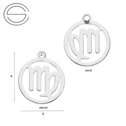 CL-685 Zawieszka zodiak PANNA - Srebro 925
