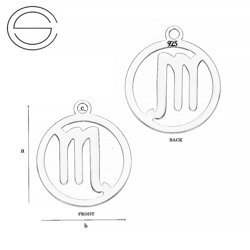 CL-685 Zawieszka zodiak SKORPION - Srebro 925