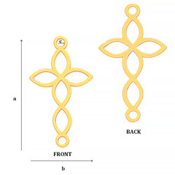 CLZ-342 Zawieszka KRZYŻ 17,1 x 10,0 mm Srebro p.925