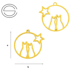 CLZ-420 Zawieszka KOTY 12 mm Srebro 925
