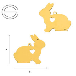 CLZ-422 Zawieszka ZAJĄC 19,2 mm Srebro 925