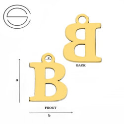 CLZ-682B Zawieszka Alfabet Literka B Srebro pr. 925