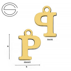 CLZ-682P Zawieszka Alfabet Literka P Srebro pr. 925