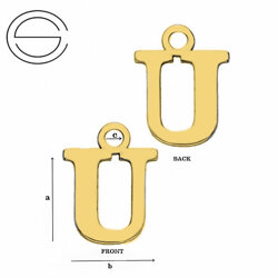 CLZ-682U Zawieszka Alfabet Literka U Srebro pr. 925