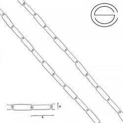 LRW-070 Łańcuszek 10 cm Srebro 925