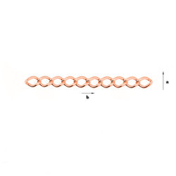 P-R1-50RG Przedłużka 3 cm Srebro pr. 925 ROSE GOLD