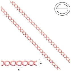 RD1RG-50 Łańcuszek ROMBO DIAMENT. ROSE GOLD 10cm