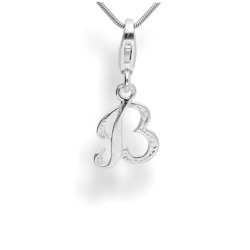 Srebrna zawieszka - charms - ALFABET - B - pr. 925